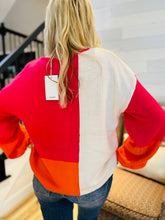 Load image into Gallery viewer, Magenta Tri Color Sweater
