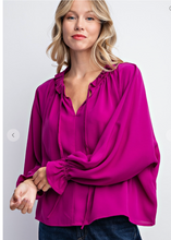 Load image into Gallery viewer, Berry Magenta Blouse
