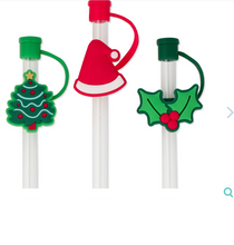 Load image into Gallery viewer, Christmas Tree Straw Topper Set
